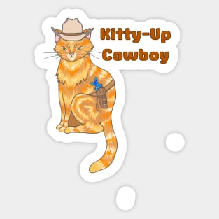 Kitty-Up Cowboy Sticker